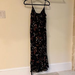 I. Crew Floral Wrap Maxi Dress